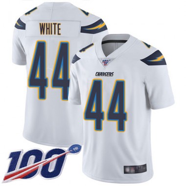 Los Angeles Chargers NFL Football Kyzir White White Jersey Youth Limited #44 Road 100th Season Vapor Untouchable